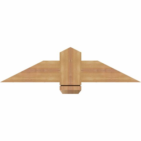 Ekena Millwork Eugene Smooth Timber Gable Bracket, Western Red Cedar, 36"W x 9"H x 1 1/2"D x 5 1/2"F, 6/12 Pitch GBW036X09X0206EUG00SWR
